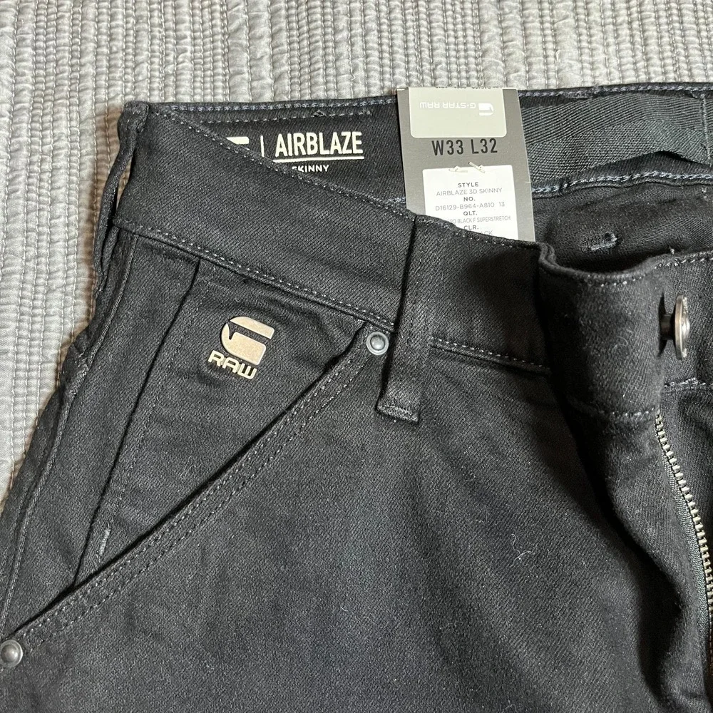 G-Star RAW Airblaze 3D Skinny Cargo Jeans 33x32‎ Black Super Stretch NWT